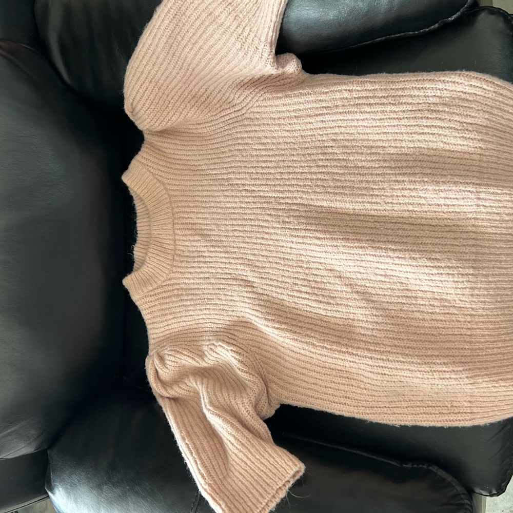 RD Style Pink Crew Neck T-shirt Sweater